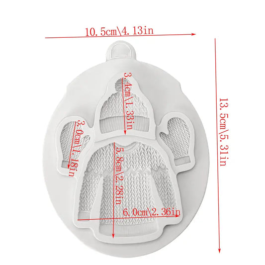 Knitted Clothes Shaped Fondant