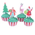 CUPCAKE SET - SANTAS WORKSHOP (24 CASES AND TOPPERS)