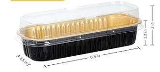 Disposable Foil Mini Loaf with Lids, 10ct