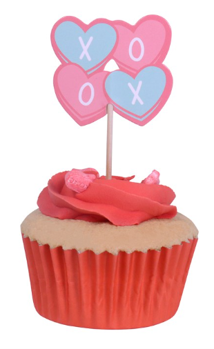Valentines Cupcake Toppers,24 CT