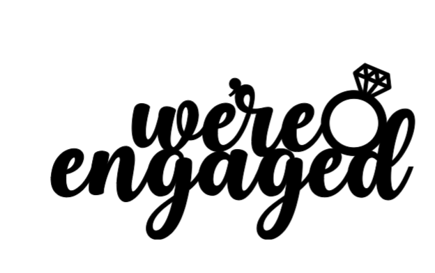 Engagement cake topper