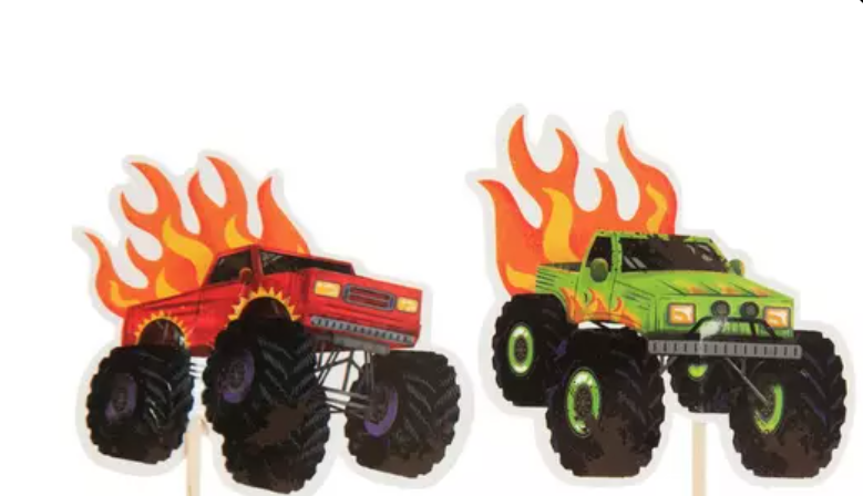Monster Trucks Cupcake Toppers