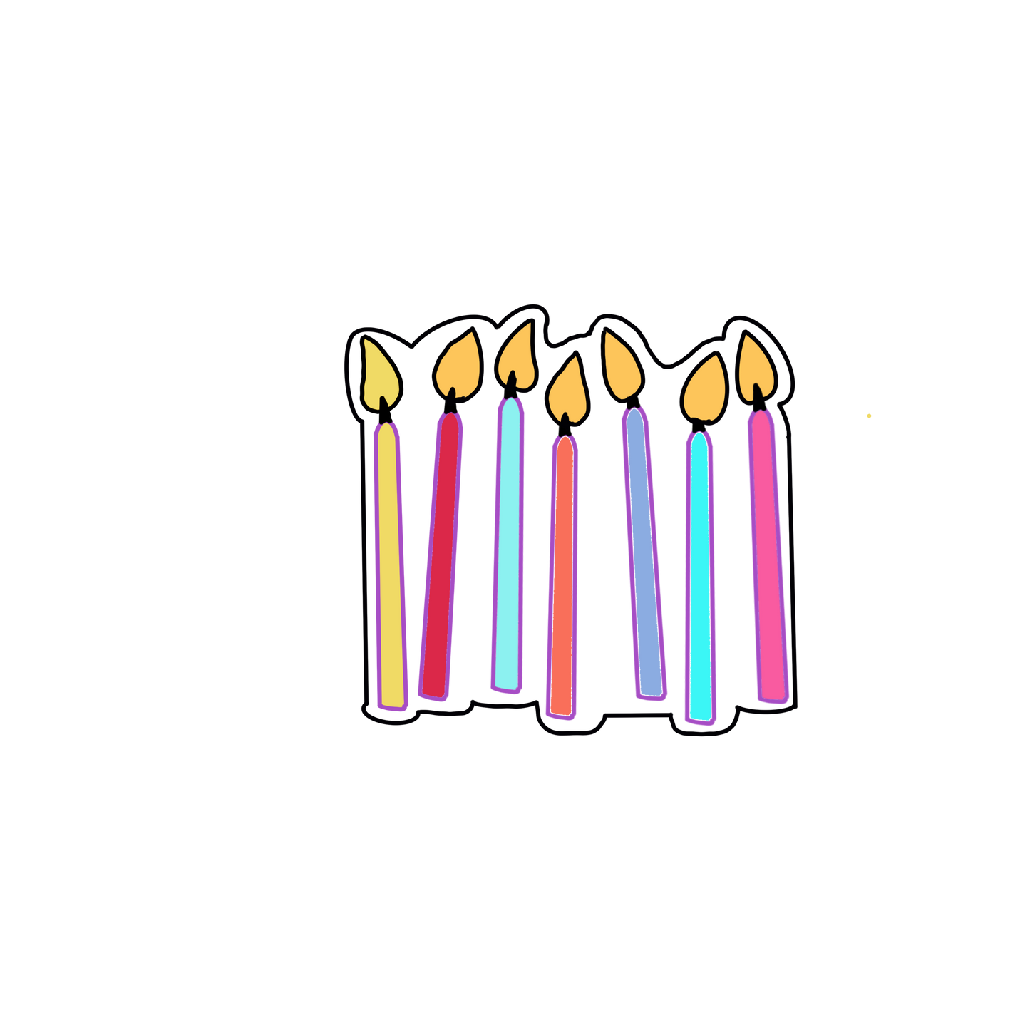 Candles cookie cutter 3.5 in