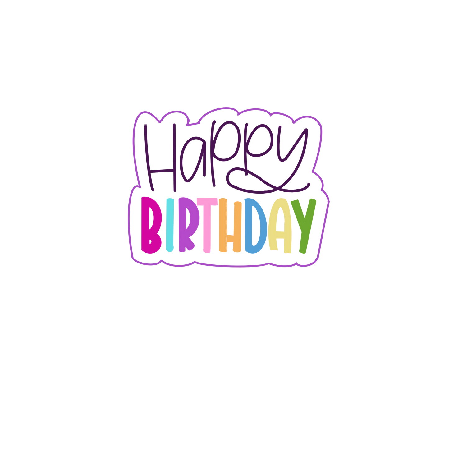 Happy Birthday Cookie cutter,