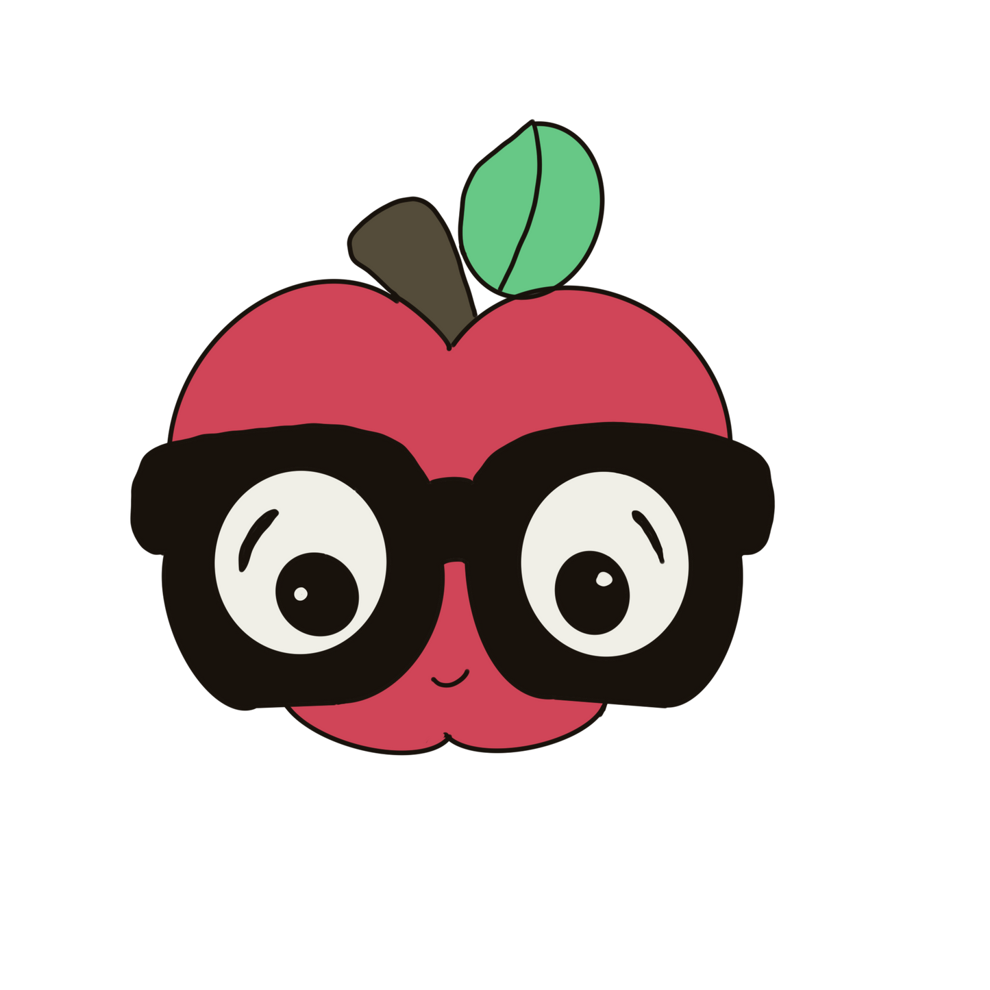 Apple with glasses cutter, 3.5in