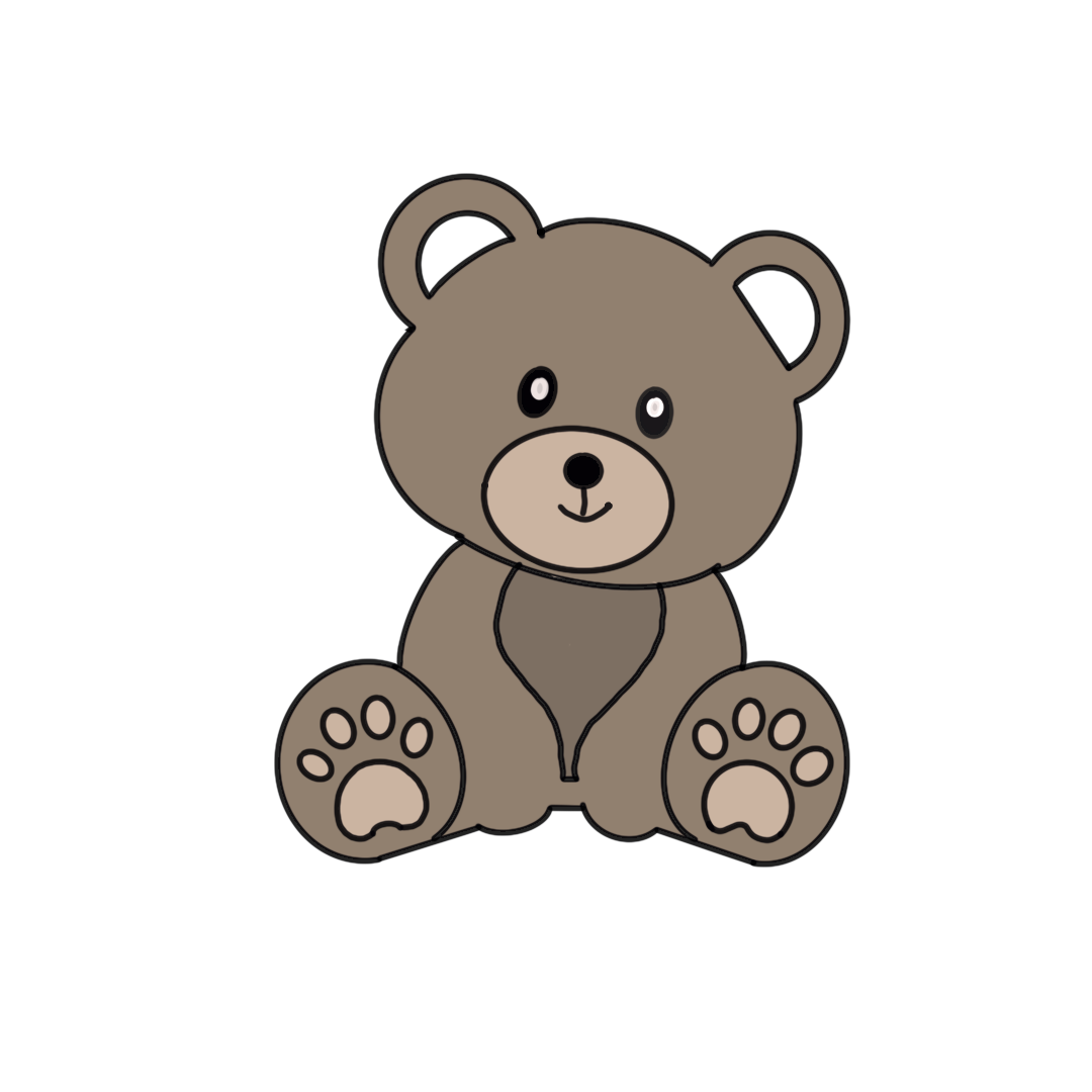 Sitting Bear , 3.5 in