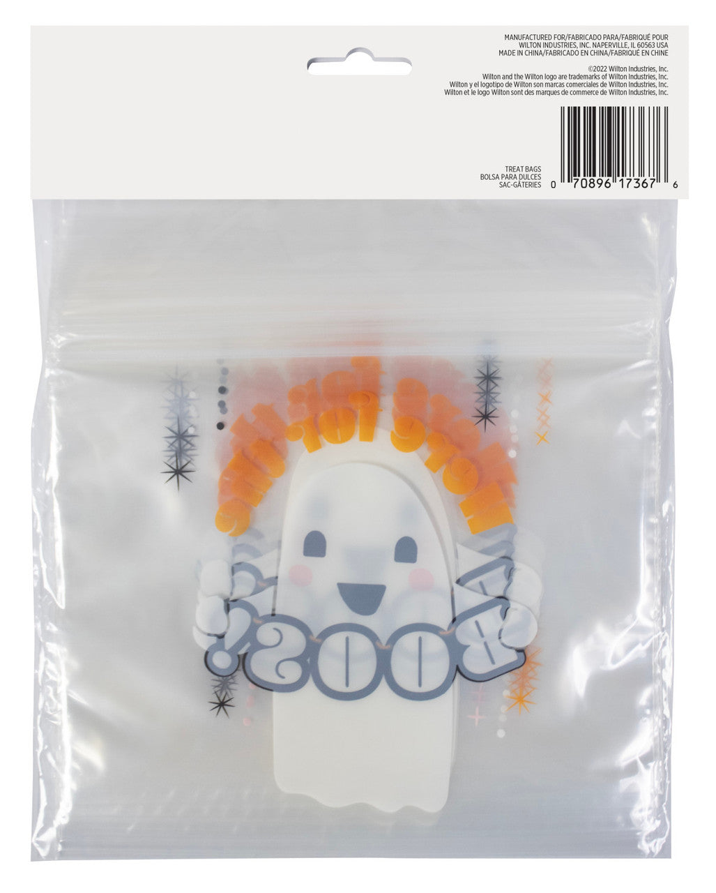 HALLOWEEN HERE FOR THE BOOS RESEALABLE FALL TREAT BAGS, 20-COUNT