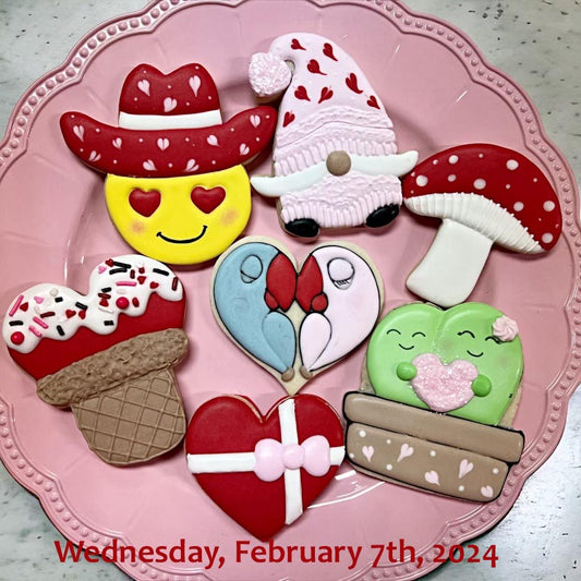 Wednesday 2/7/2024: Sugar Cookie Decorating class - Valentine's theme