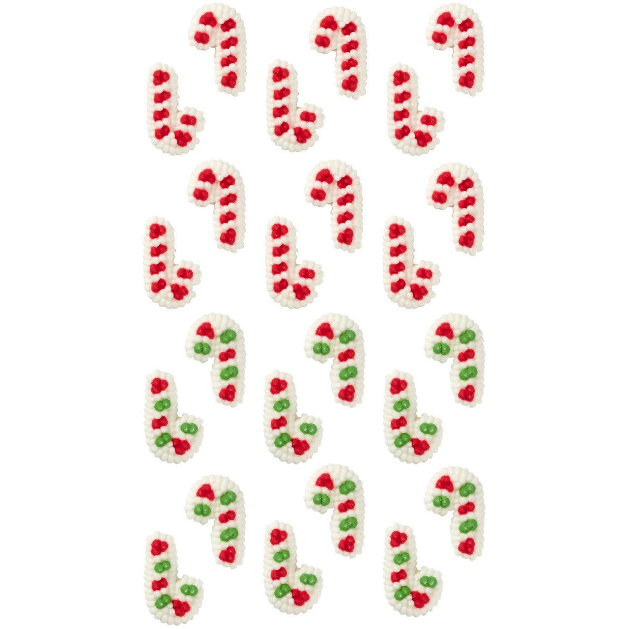 Candy Cane Icing Decorations & Toppers, 24-Count