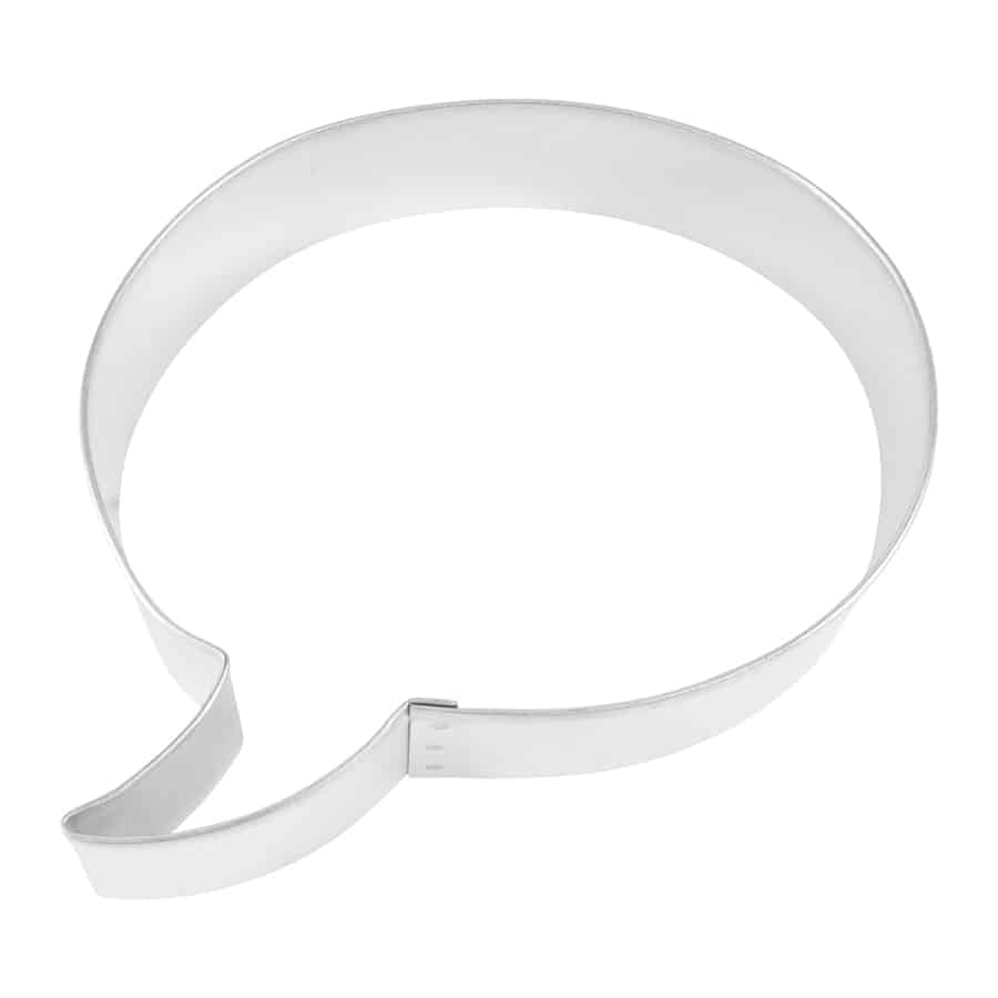 CONVERSATION BUBBLE COOKIE CUTTER (4.25″)