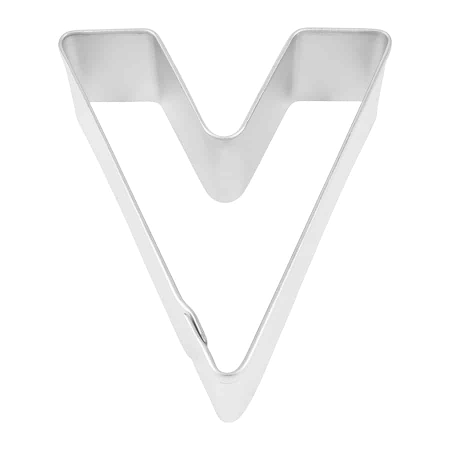 LETTER V COOKIE CUTTER (2.75″)