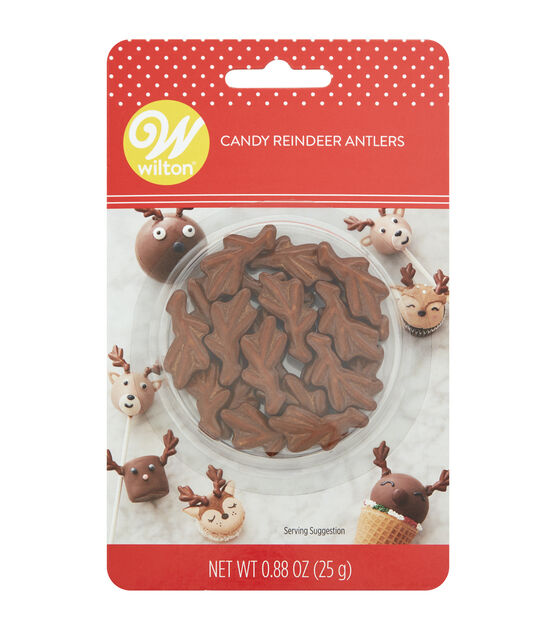 Small Brown Candy Reindeer Antlers for Cake Pops and Mini Treats, 0.88 oz.