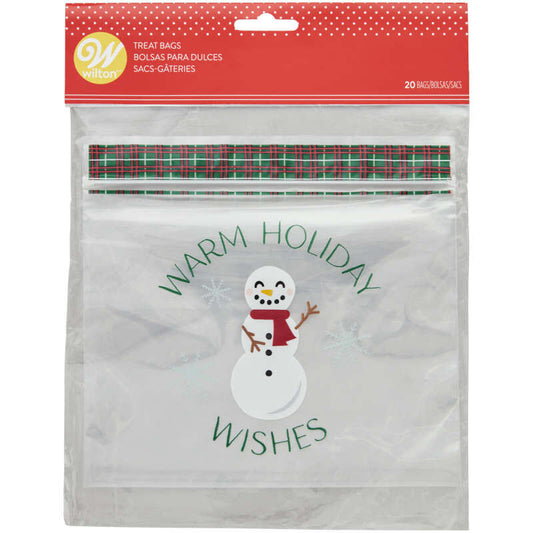 “Warm Holiday Wishes" Resealable Christmas Treat Bags, 20-Count