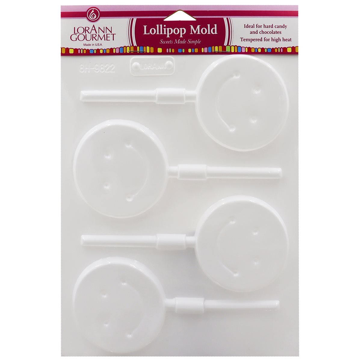 Smiley Faces Lollipop Sheet Mold