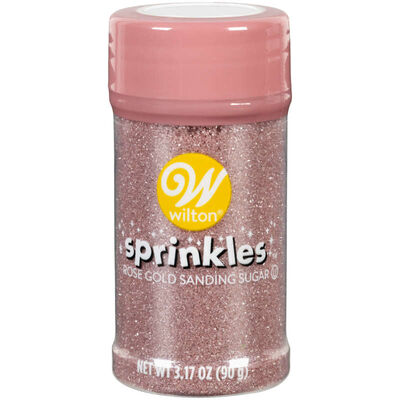 Rose Gold Sanding Sugar Sprinkles, 3.17 oz.