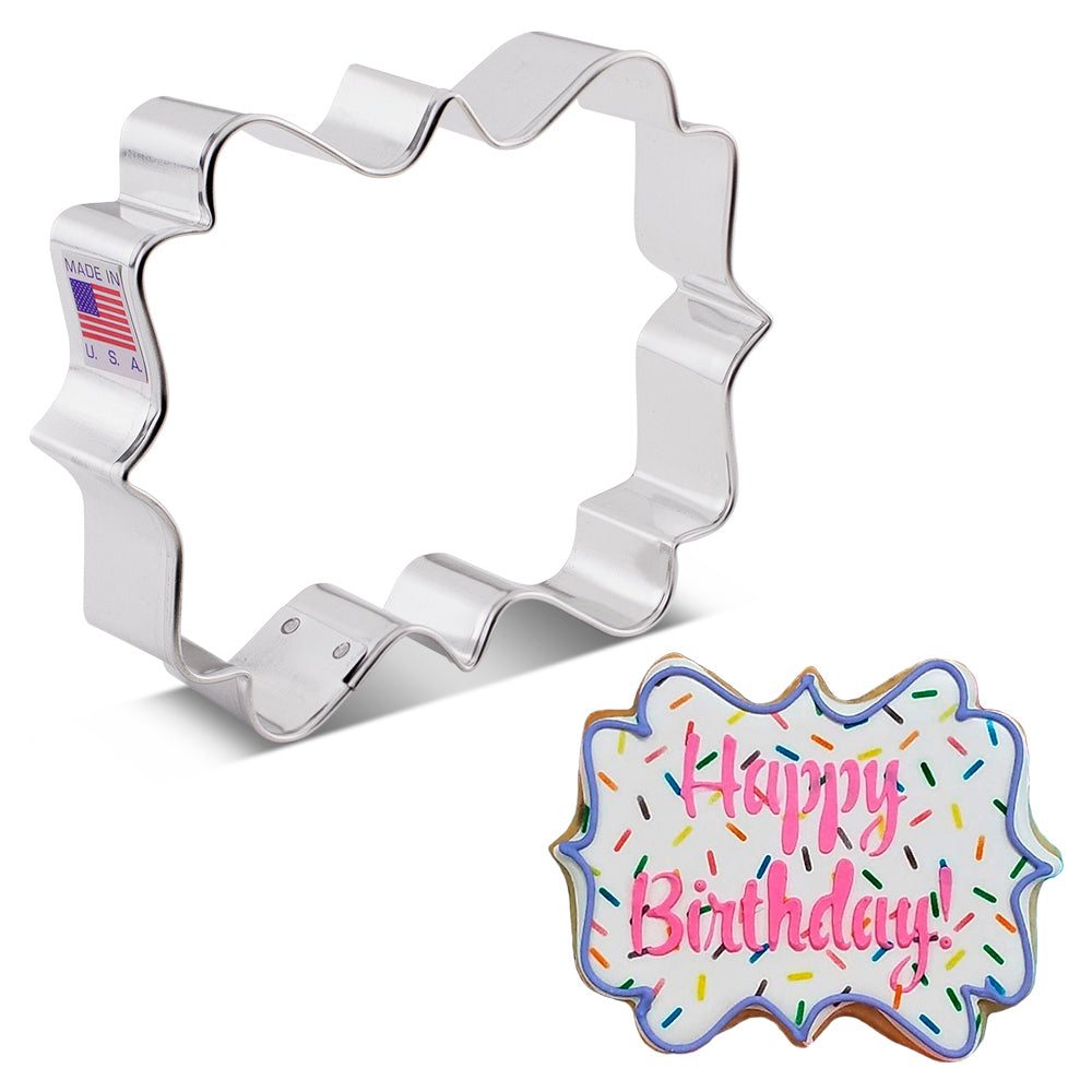LilaLoa's Square Plaque Cookie Cutter 3 3/8" x 4"