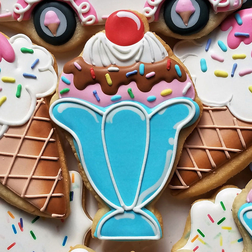 Flour Box Bakery's Ice Cream Sundae / Mermaid Cookie Cutter