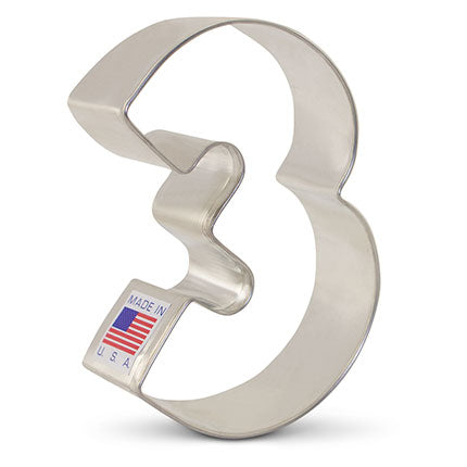 Number 3 Cookie Cutter 3 1/4"