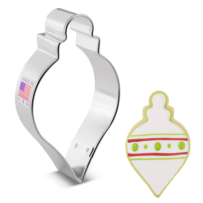 Teardrop Bauble Ornament Cookie Cutter 4"