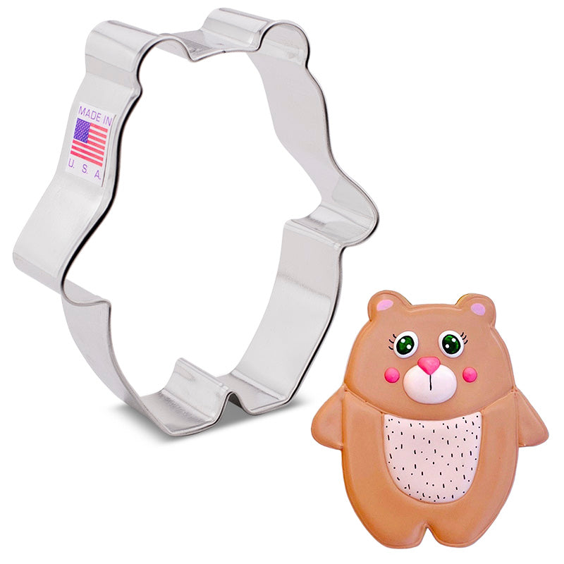 Bear Hug Bear Cookie Cutter, 3.6" 3.6" x 3.3"