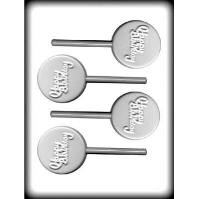 Happy Birthday Sucker Hard Candy Mold