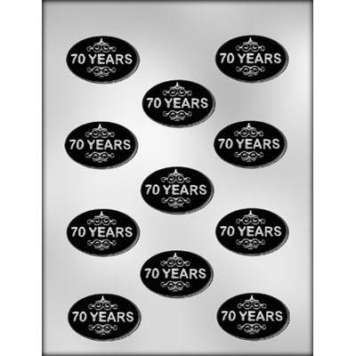 Oval 70 Years Chocolate Mold