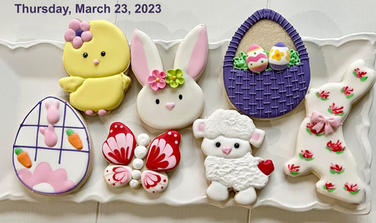 Thursday 3/23/2023: Sugar Cookie Decorating class - Easter Theme (Please read class details below)