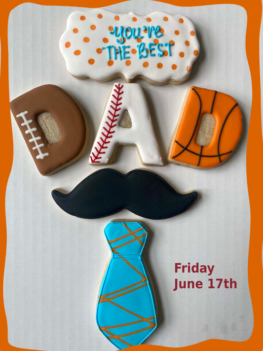 Friday 6/17/2022: Kids Sugar Cookie Decorating class - Father's day/Father's figure theme