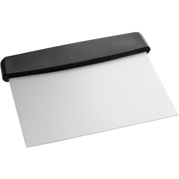 Stainless Steel 6 Dough Scraper with Black Plastic Handle