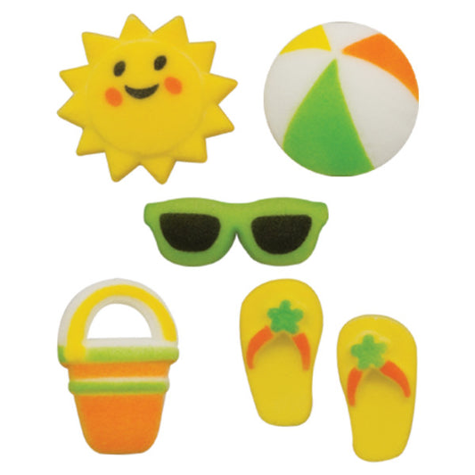 Summer Fun Assortment Dec-Ons® Decorations, Set of 6