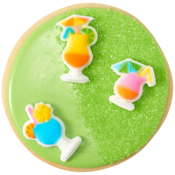 Tropical Drinks Assortment Dec-Ons® Decorations, Set of 3