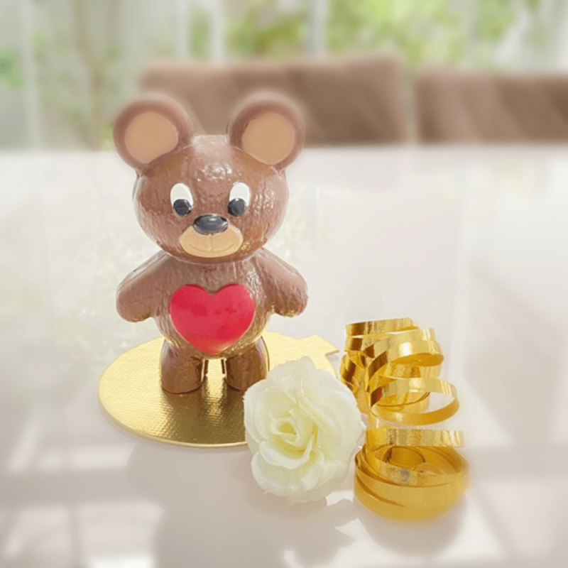 BWB 3 piece chocolate mold: BEAR WITH HEART
