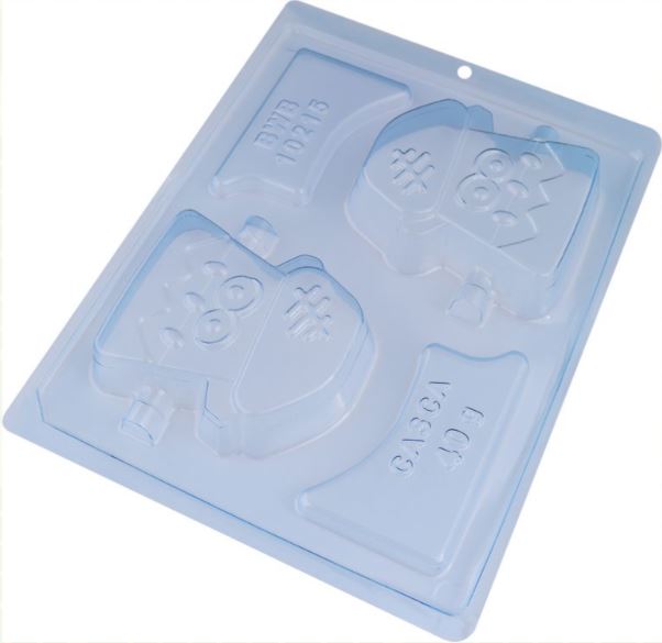 BWB 3 piece chocolate mold: FRANKENSTEIN ZOMBIE