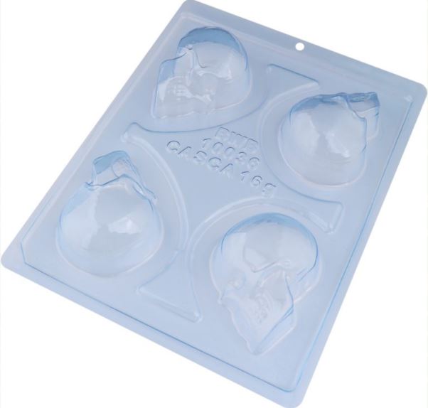 BWB 3 piece chocolate mold: MEDIUM SKULLS
