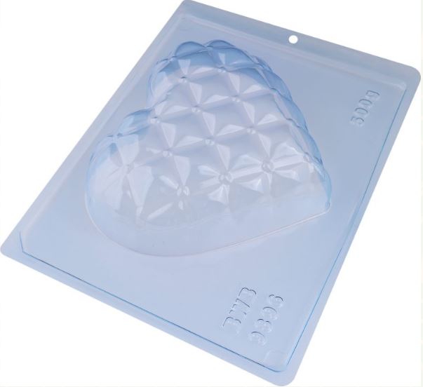 BWB 3 piece chocolate mold: PATTERNED HEARTS