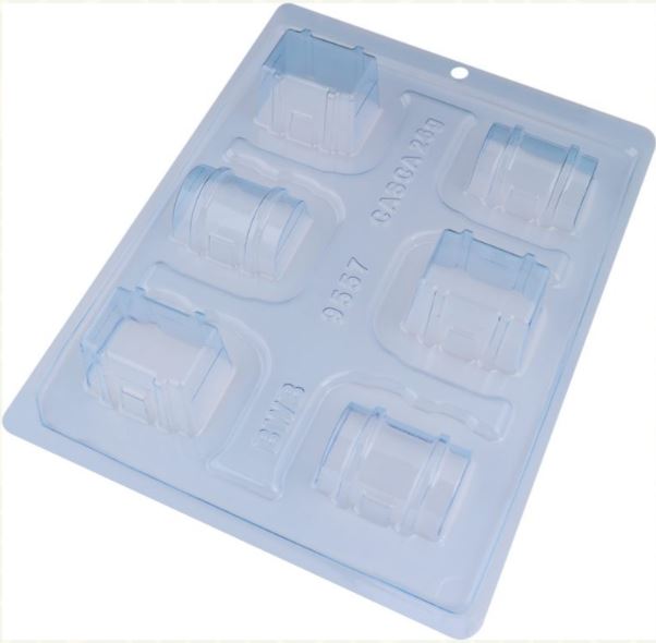 BWB 3 piece chocolate mold: TREASURE CHEST