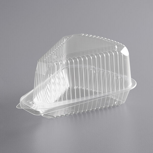 5" Clear Hinged Slice Container with Medium Dome Lid