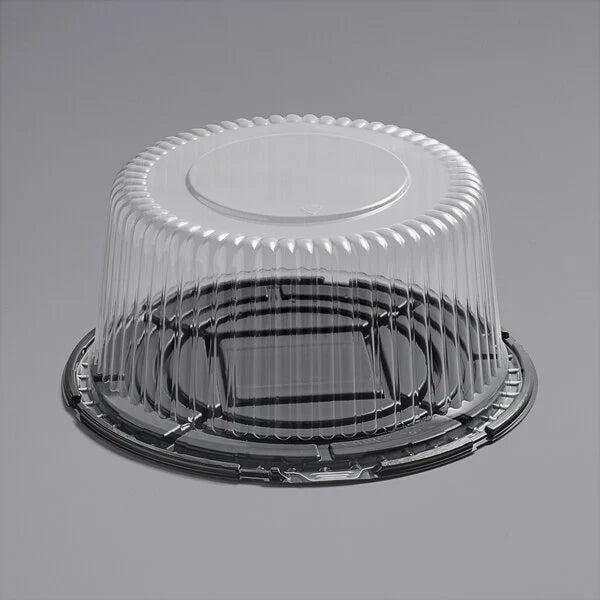 12 Clear Plastic Domes with snap in Bottom 4 inches Tall 2-3/8 Diameter 