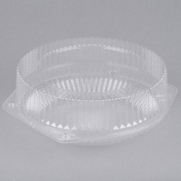 9" Hinged Clear Pie Container with High Dome Lid