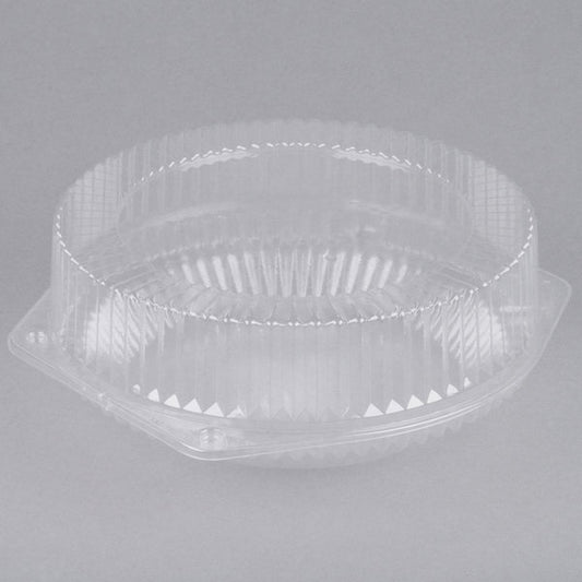 9" Hinged Clear Pie Container with High Dome Lid