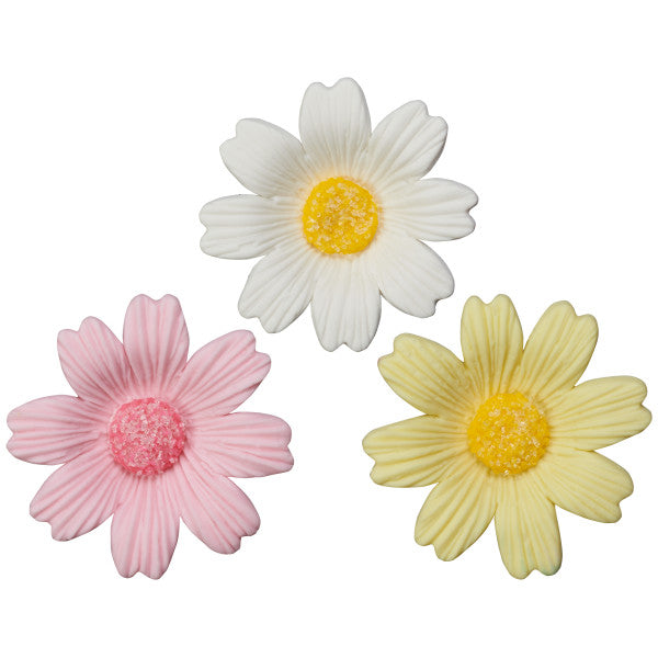 Daisies Assortment Gum Paste Layon set of 8