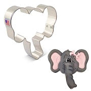 Delores Sword Elephant Face Cookie Cutter 3 3/4"
