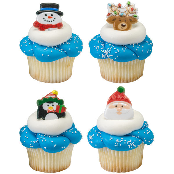 Holiday Icon Cupcake Rings, 12 ct