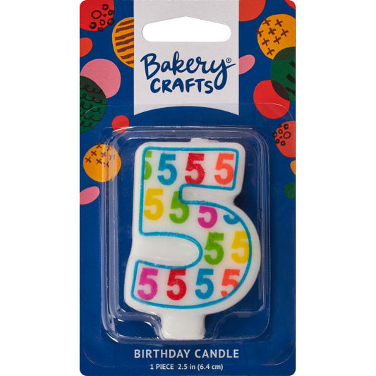 5 Number Pattern Numeral Candles