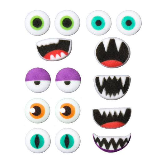 Monster Face Assortment Dec-Ons® Decorations, 12ct