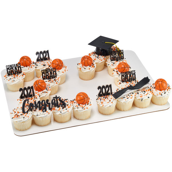 3D Basketball Cupcake Rings set of 12