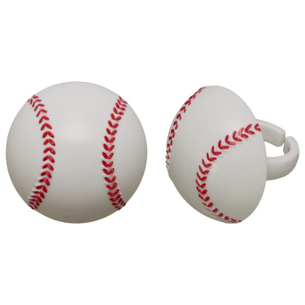 3D Baseball Cupcake Rings set of 12