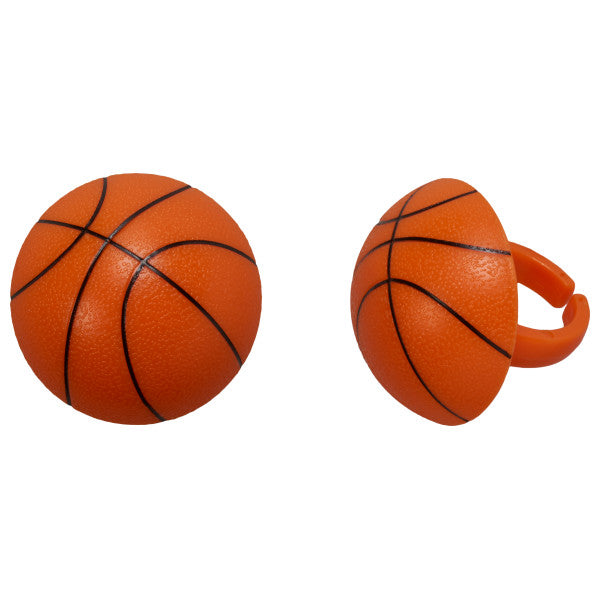 3D Basketball Cupcake Rings set of 12
