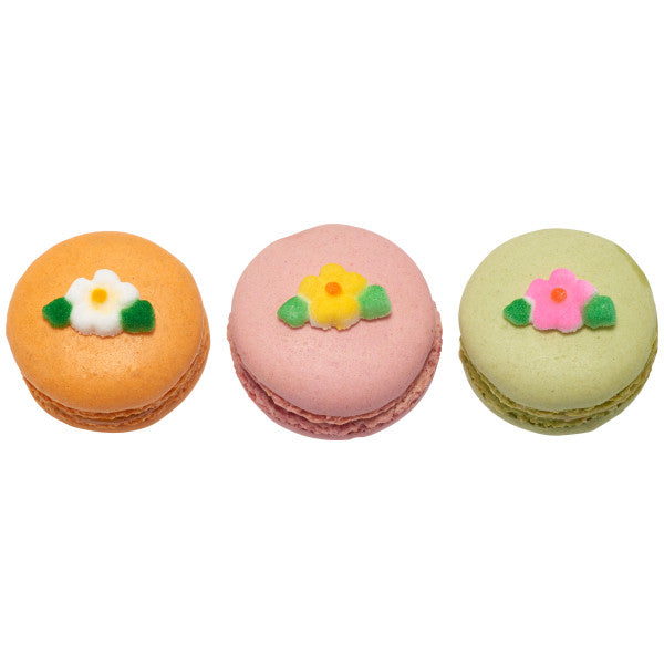 Leafed Flower Charms Assortment Dec-Ons® Decorations set of 6