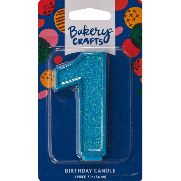 1 Glitter Numeral Candles
